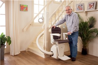 Single rail curved stairlifts -