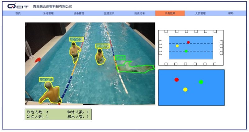 智能泳池管理与溺水报警平台