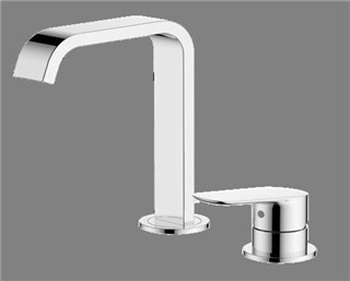 Single handle faucet for double-hole Basin（LF36709L-CP）-